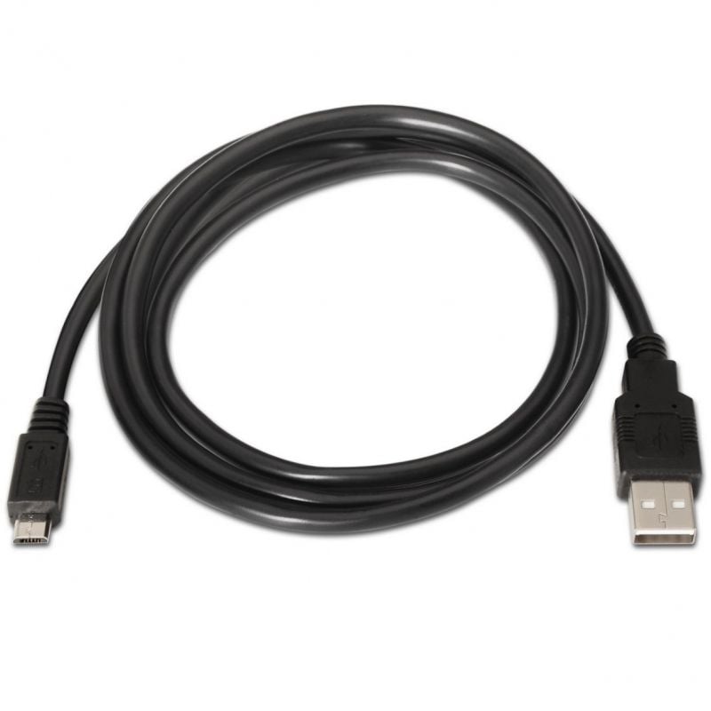 Cabo USB 2.0 Aisens A101-0029 / Macho USB - Macho Microusb / Até 2,5w / 60mbps / 3m / Preto