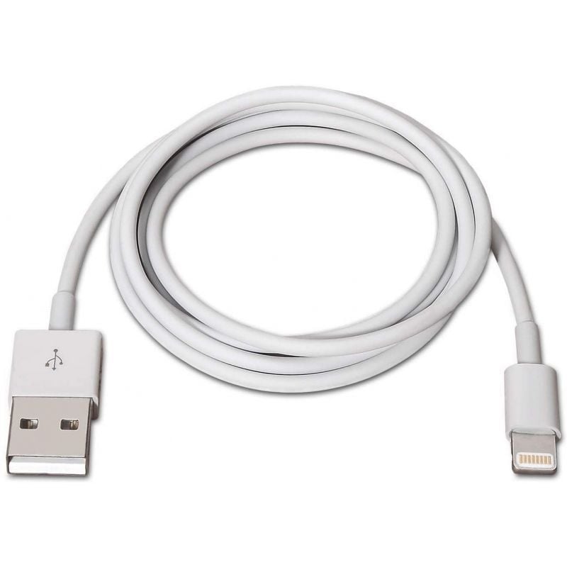 Cabo USB 2.0 Lightning Aisens A102-0035 / Macho USB - Macho Lightning / Até 2,5w / 60mbps / 1m / Br…