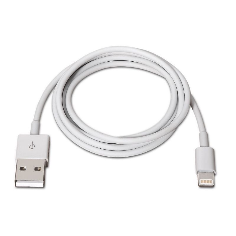 Cabo USB 2.0 Lightning Aisens A102-0036 / Macho USB - Macho Lightning / Até 2,5w / 60mbps / 2m / Br…