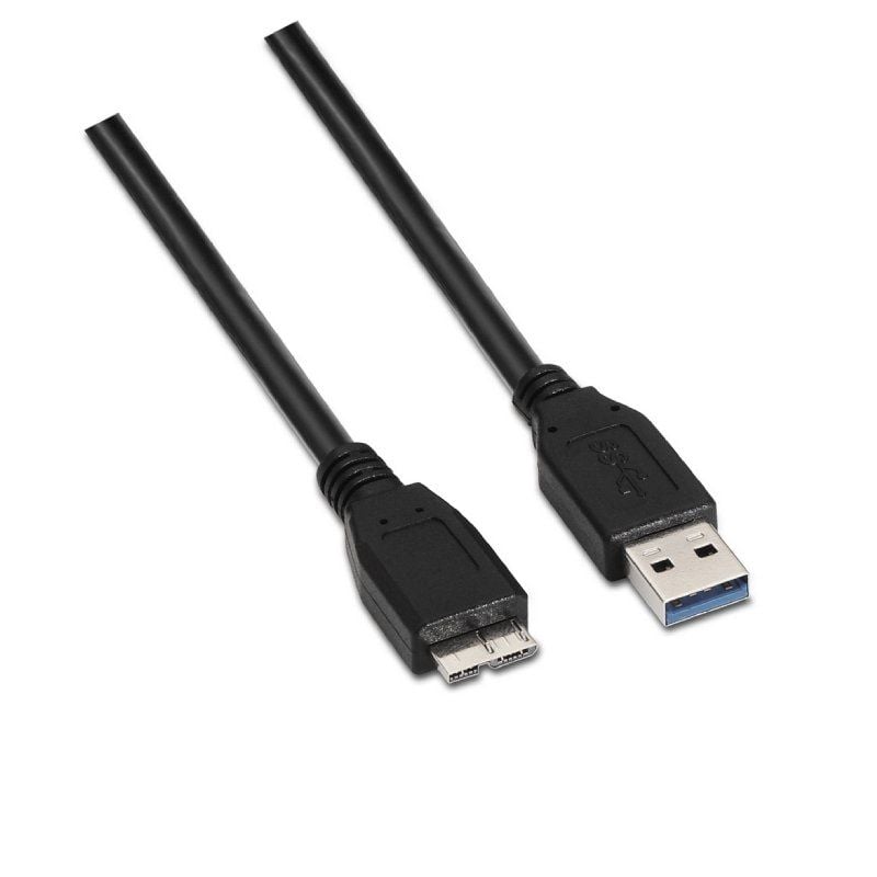 Cabo USB 3.0 Aisens A105-0043 / Macho USB - Macho Microusb / Até 9W / 625mbps / 1m / Preto