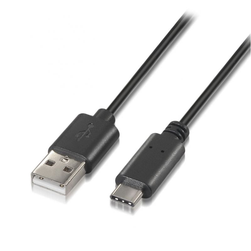 Cabo USB 2.0 Tipo C Aisens A107-0050 / USB Tipo C Macho - USB Macho / Até 9W / 625mbps / 50cm / Pre…