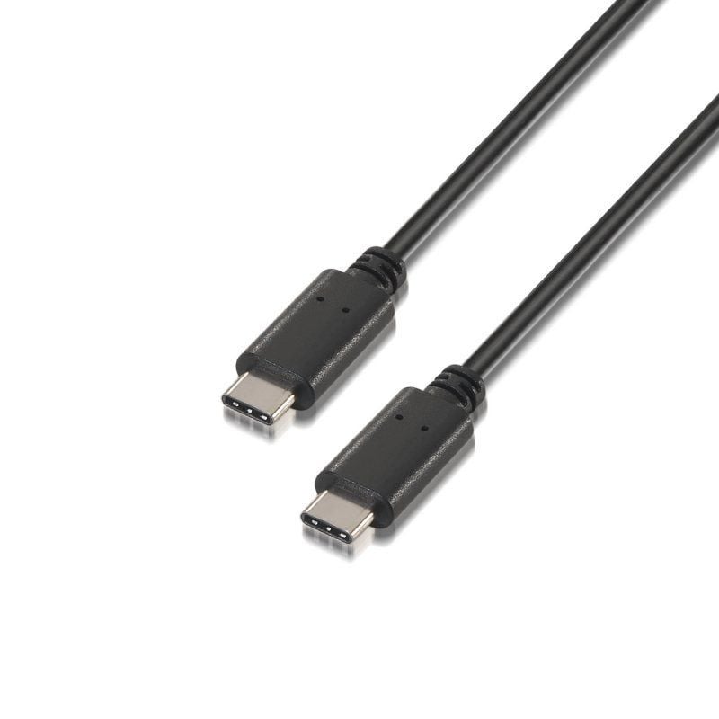 Cabo USB 2.0 Tipo C Aisens A107-0056 / USB Tipo C Macho - USB Tipo C Macho / Até 9W / 625mbps / 1m…