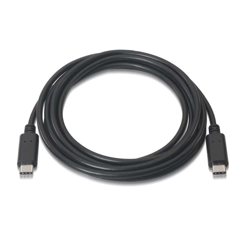 Cabo USB 2.0 Tipo C Aisens A107-0056 / USB Tipo C Macho - USB Tipo C Macho / Até 9W / 625mbps / 1m…