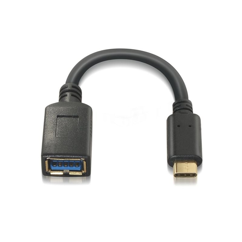 Cabo USB 3.1 Tipo C Aisens A107-0062 / USB Tipo C Macho - USB Fêmea / Até 27W / 625mbps / 15cm / Pr…