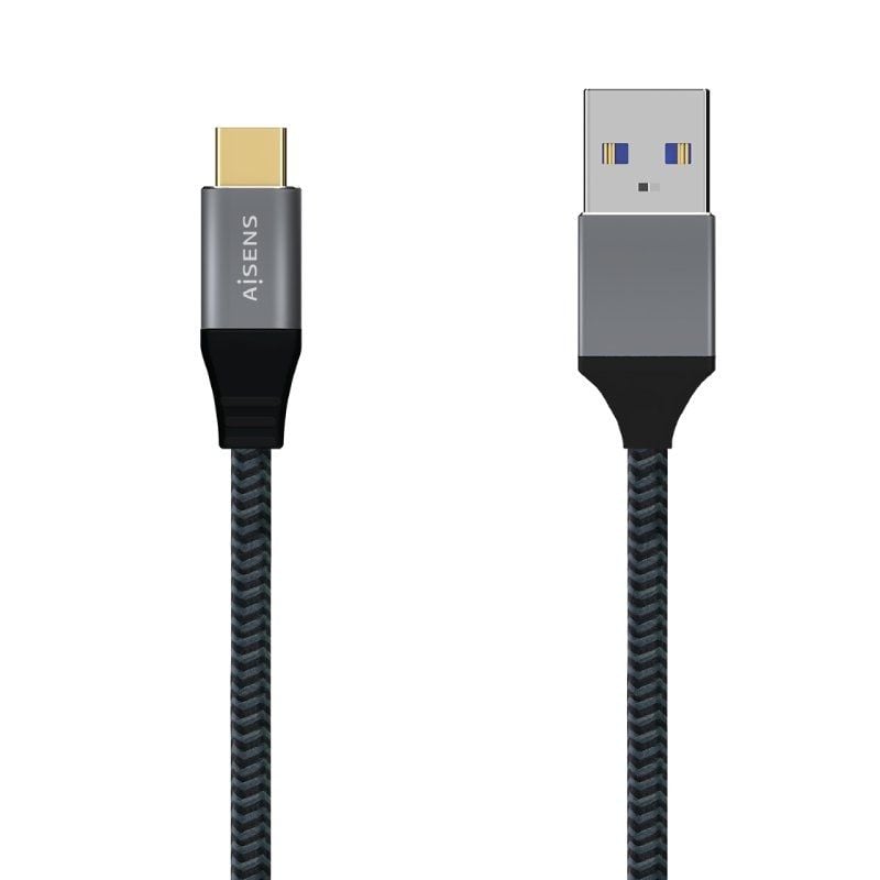 Cabo USB 3.1 Tipo C Aisens A107-0632 / USB Tipo C Macho - USB Macho / Até 27W / 1250mbps / 1,5m / C…