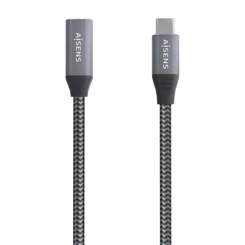 Cabo de Extensão USB 3.2 Aisens A107-0761 / Macho USB Tipo C - Fêmea USB Tipo C / Até 100W / 20gbps…