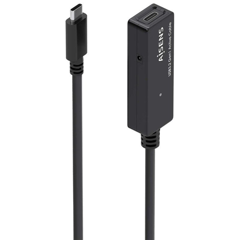 Cabo de Extensão USB 3.2 com Amplificador Aisens A107-0870 / Macho USB Tipo C - Fêmea USB Tipo C /…