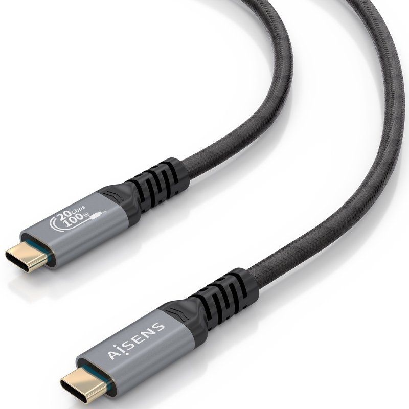 Cabo USB 3.2 Tipo C Aisens A107-0988 / Cabo USB Tipo C - Cabo USB Tipo C / Até 100W / 20gbps / 3m /…