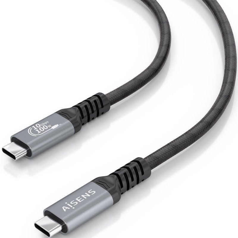 Cabo USB 3.2 Tipo C Aisens A107-0990 / Cabo USB Tipo C - Cabo USB Tipo C / Até 100W / 10gbps / 5m /…