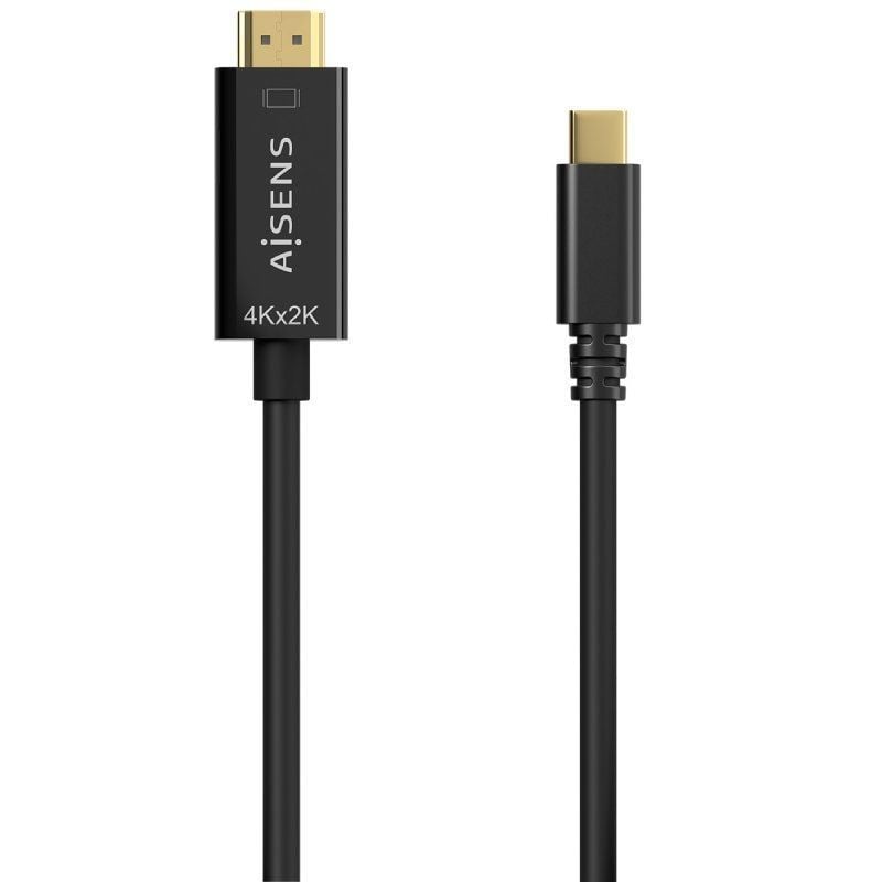 Aisens A109-0624 Cabo Conversor HDMI 4K A109-0624 / USB Tipo C Macho - HDMI Macho / Até 27W / 1250m…