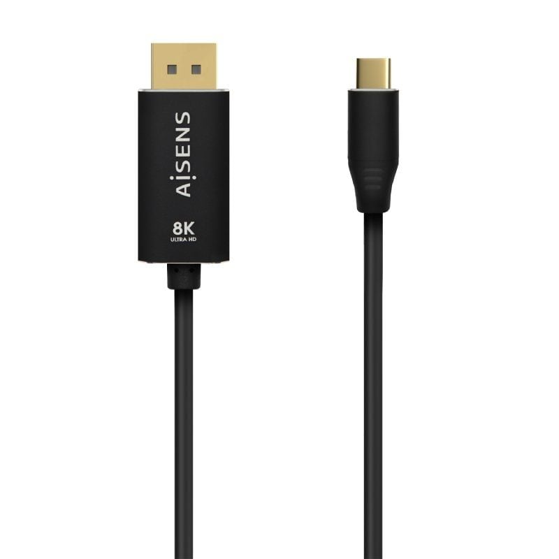 Aisens A109-0687 Displayport 8K 60HZ / Cabo Conversor USB Tipo C Macho - Displayport Macho / Até 27…