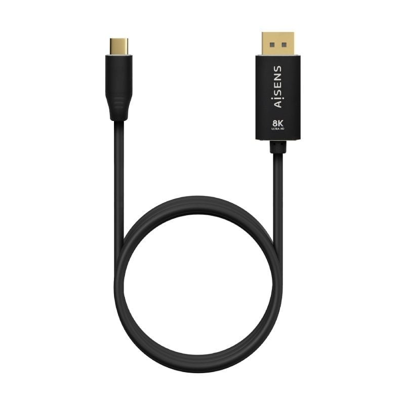 Aisens A109-0687 Displayport 8K 60HZ / Cabo Conversor USB Tipo C Macho - Displayport Macho / Até 27…