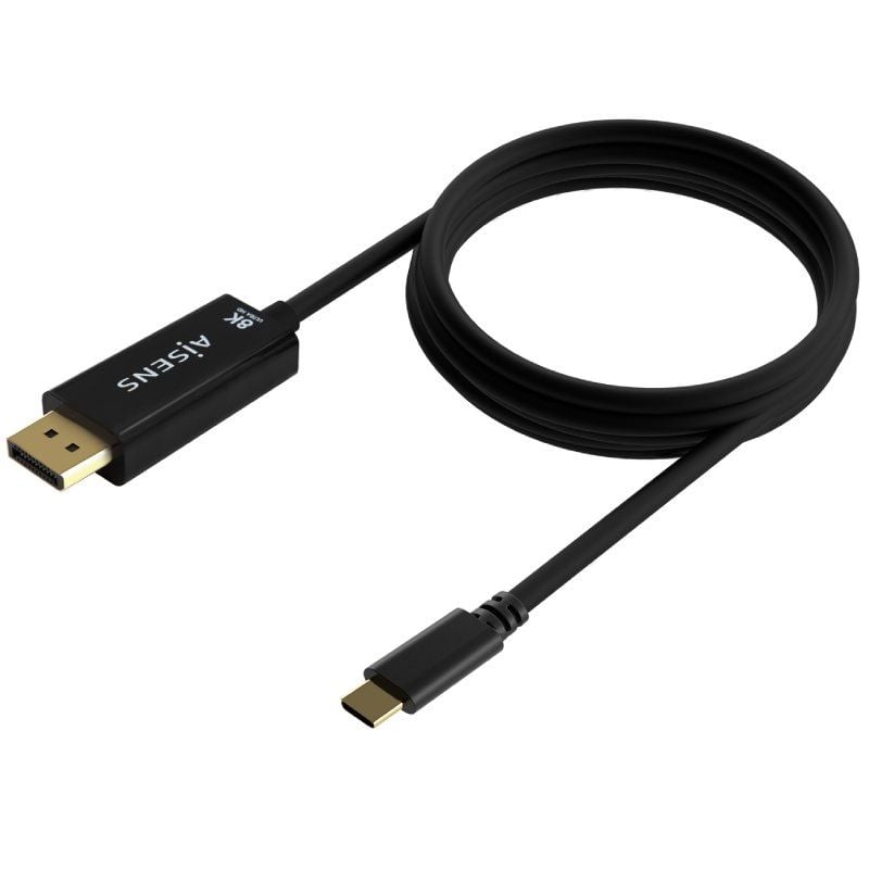 Cabo Conversor Aisens A109-0688 / USB Tipo C Macho - Displayport Macho / Até 27W / 1250mbps / 80cm…