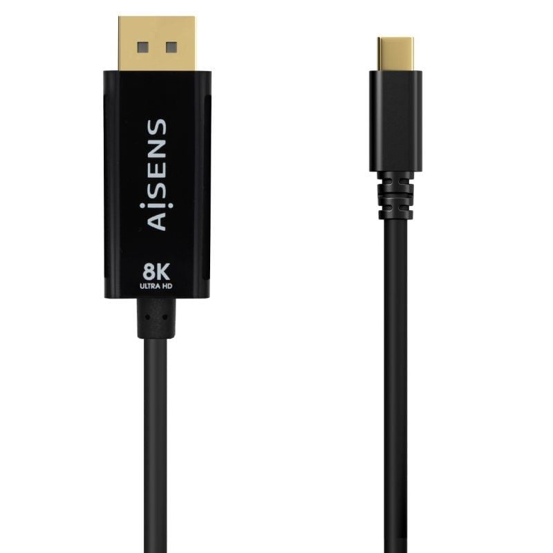 Cabo Conversor Aisens A109-0689 / USB Tipo C Macho - Displayport Macho / Até 27W / 1250mbps / 1,8m…
