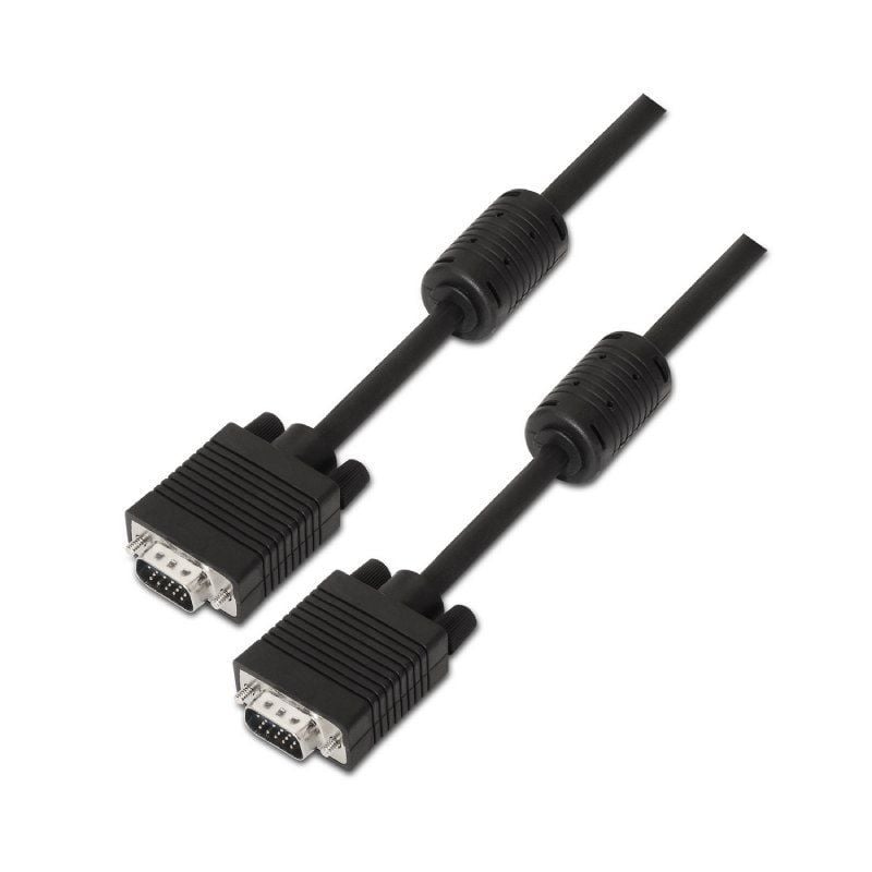 Cabo SVGA Aisens A113-0075 / VGA Macho - VGA Macho / Até 3W / 10mbps / 15m / Preto