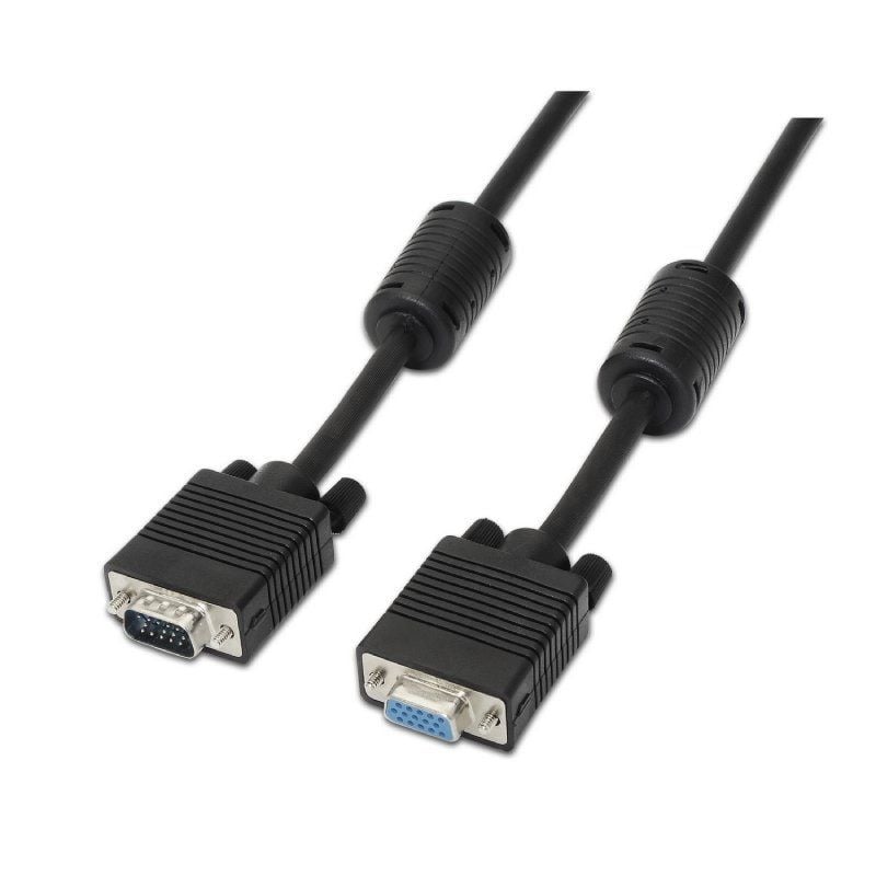 Cabo SVGA Aisens A113-0079 / VGA Macho - VGA Fêmea / Até 3W / 10mbps / 3m / Preto