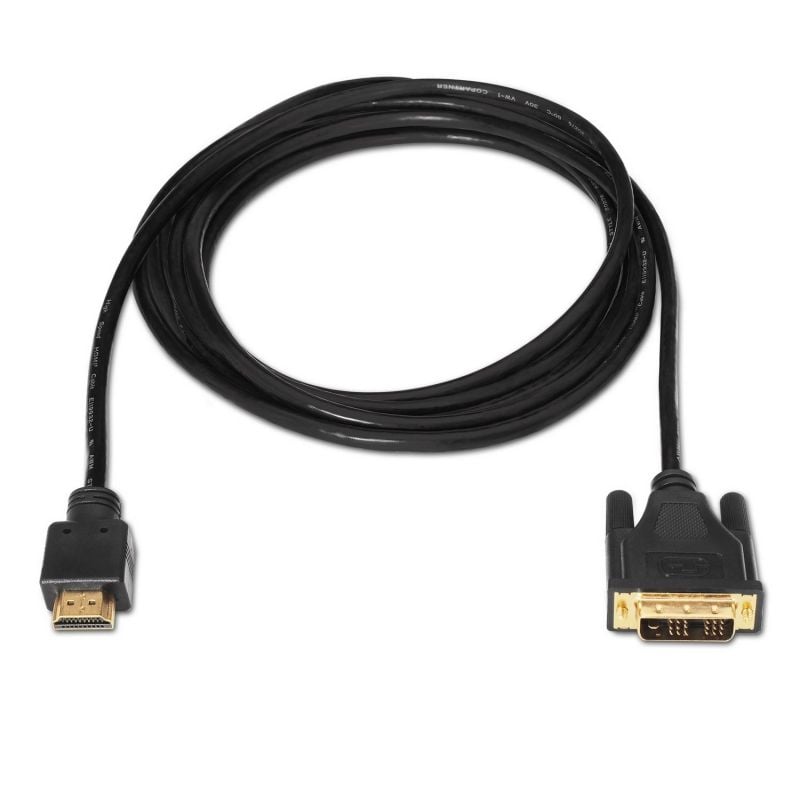 Cabo HDMI Aisens A117-0090 / DVI Macho - HDMI Macho / Até 10W / 720mbps / 1,8m / Preto