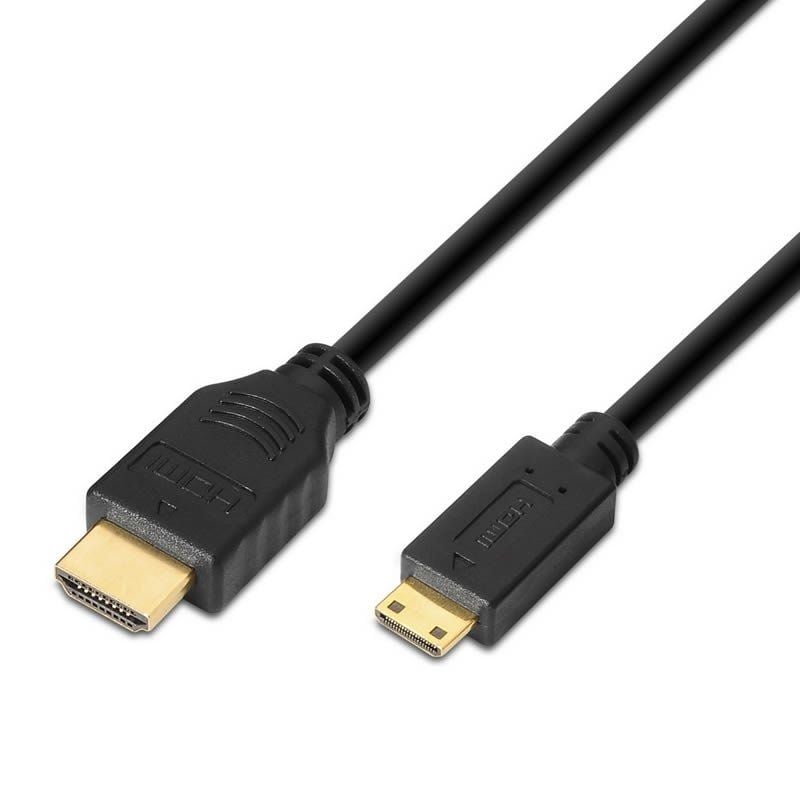Cabo HDMI Aisens A119-0114 / Macho HDMI - Macho Mini HDMI / Até 10W / 720mbps / 1,8m / Preto