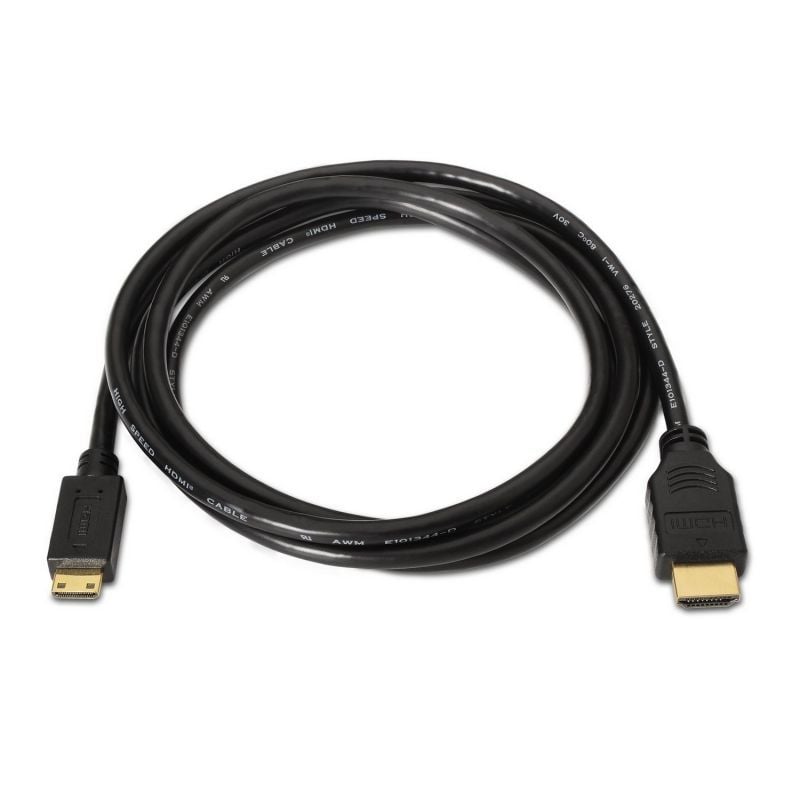 Cabo HDMI Aisens A119-0114 / Macho HDMI - Macho Mini HDMI / Até 10W / 720mbps / 1,8m / Preto