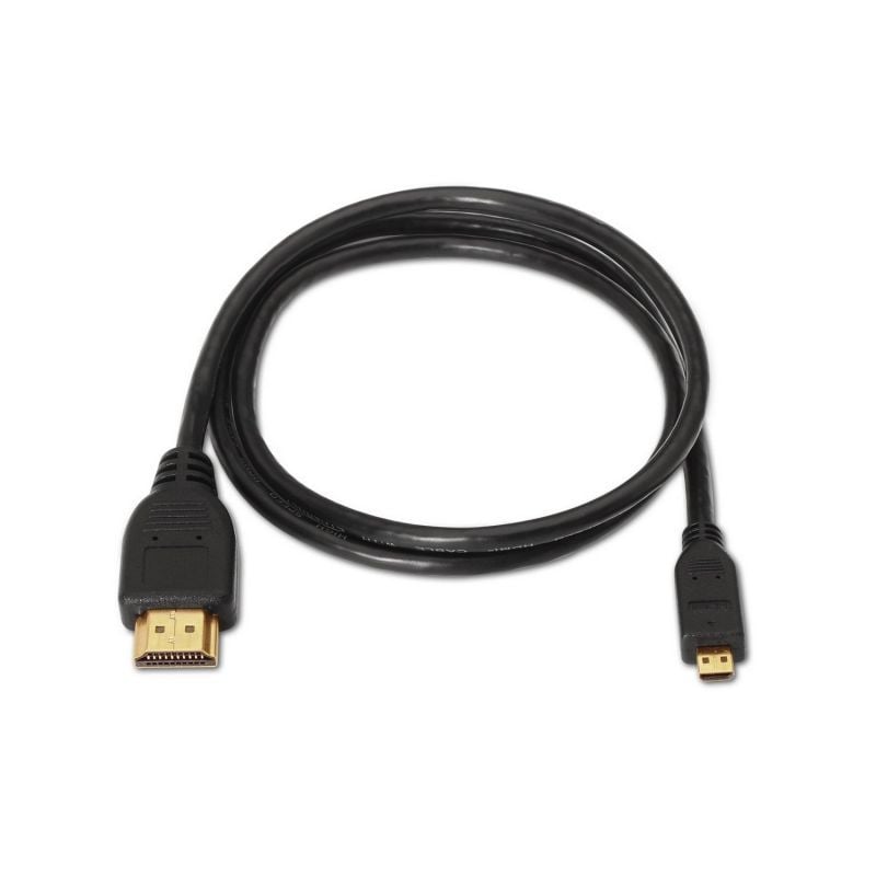 Cabo Micro HDMI Aisens A119-0116 / Macho HDMI - Macho Micro HDMI / Até 10W / 720mbps / 80cm / Preto