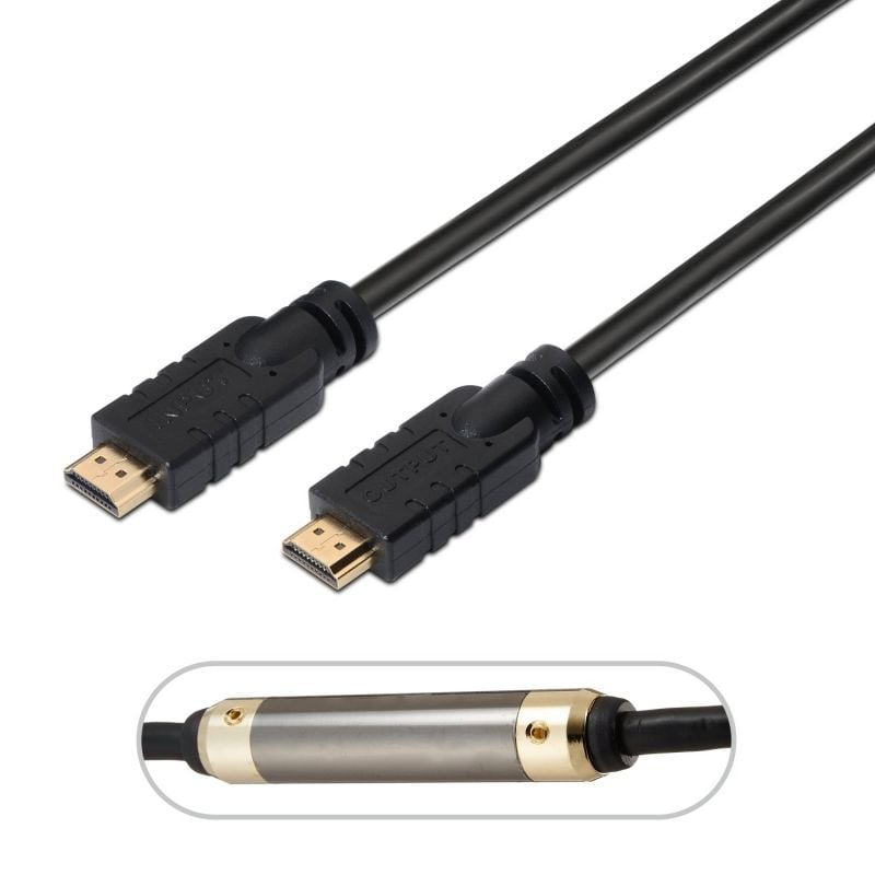 Cabo HDMI 2.0 4K Aisens A120-0375 / Macho HDMI - Macho HDMI / Até 10W / 2250mbps / 25m / Preto