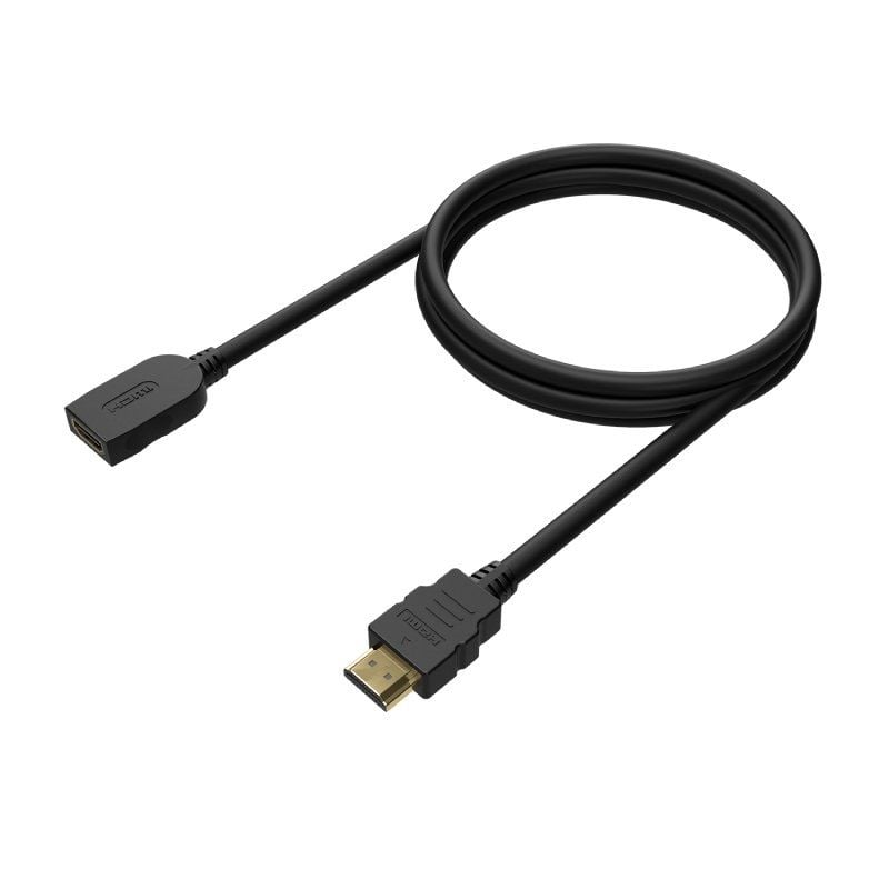 Cabo de Extensão HDMI Aisens A120-0544 / Macho HDMI - Fêmea HDMI / Até 10W / 2250mbps / 1m / Preto
