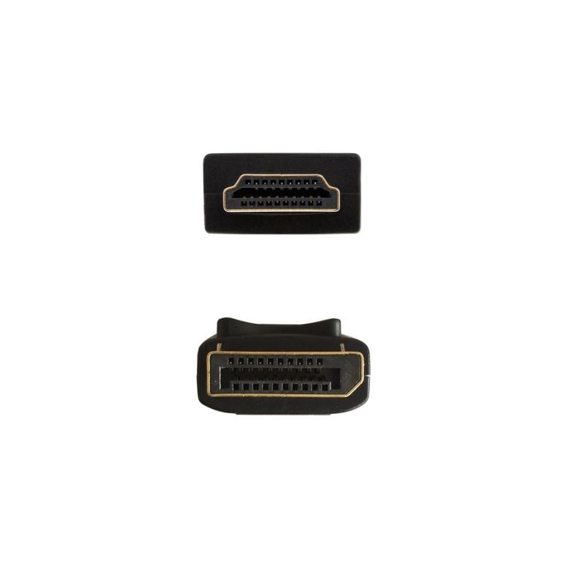 Cabo Conversor A125-0364 da Aisens / Macho Displayport - Macho HDMI / Até 5W / 2300mbps / 2m / Preto