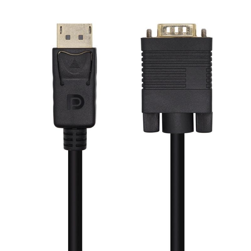 Cabo Conversor Aisens A125-0462 / Displayport Macho - VGA Macho / Até 5W / 2300mbps / 3m / Preto