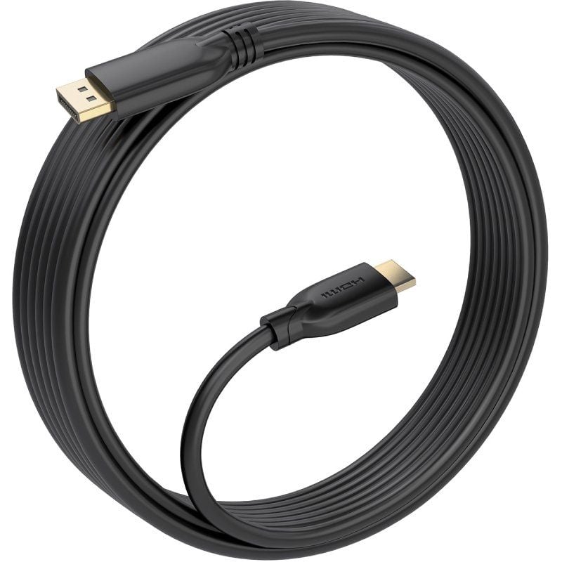 Cabo Conversor Aisens A125-0920 / Macho Displayport - Macho HDMI 4K / 5m / Preto