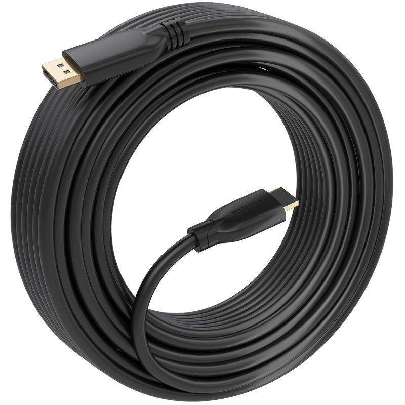 Cabo Conversor A125-0922 da Aisens / Macho Displayport - Macho HDMI 4K / 10m / Preto