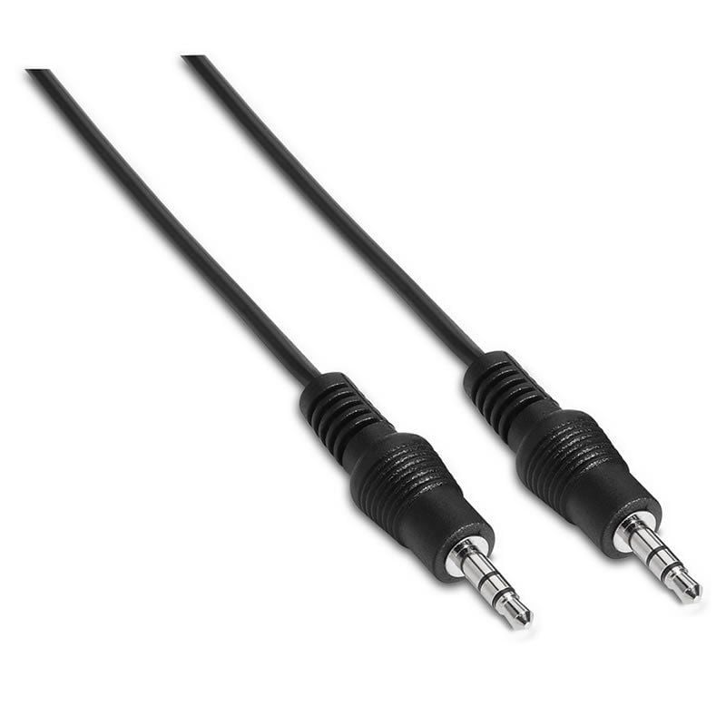 Cabo Estéreo A128-0141 da Aisens / Jack 3,5 Macho - Jack 3,5 Macho / Até 0,1w / 30cm / Preto