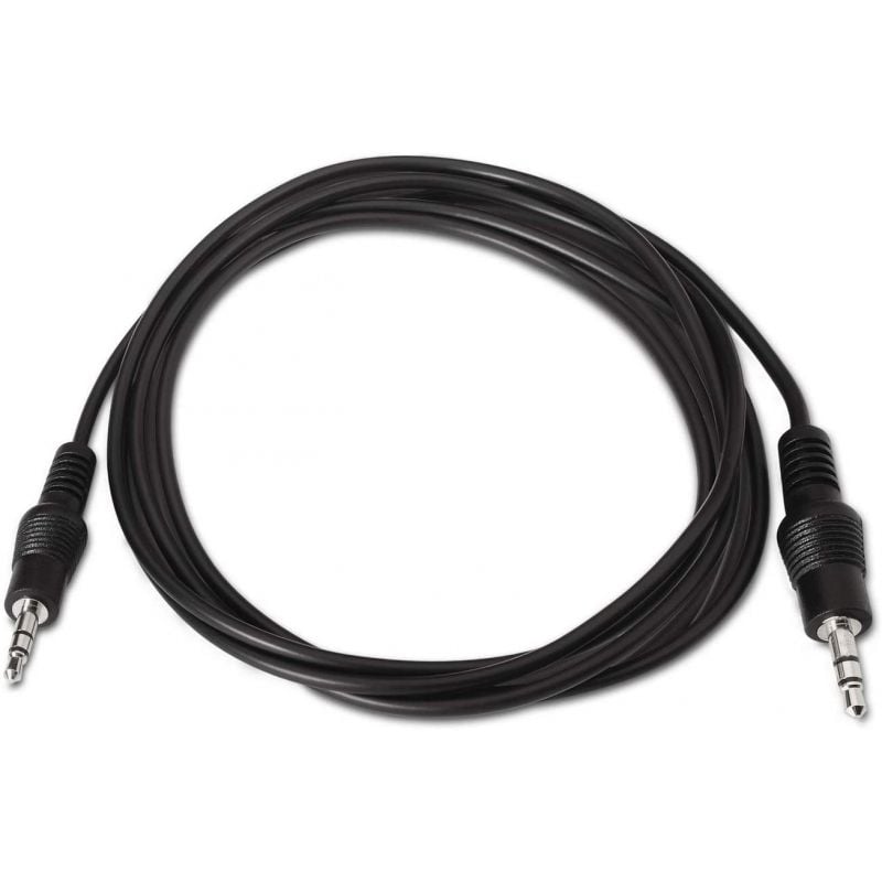 Cabo Estéreo A128-0141 da Aisens / Jack 3,5 Macho - Jack 3,5 Macho / Até 0,1w / 30cm / Preto