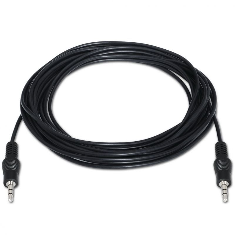 Cabo Estéreo A128-0143 da Aisens / Jack 3,5 Macho - Jack 3,5 Macho / Até 0,1w / 3m / Preto