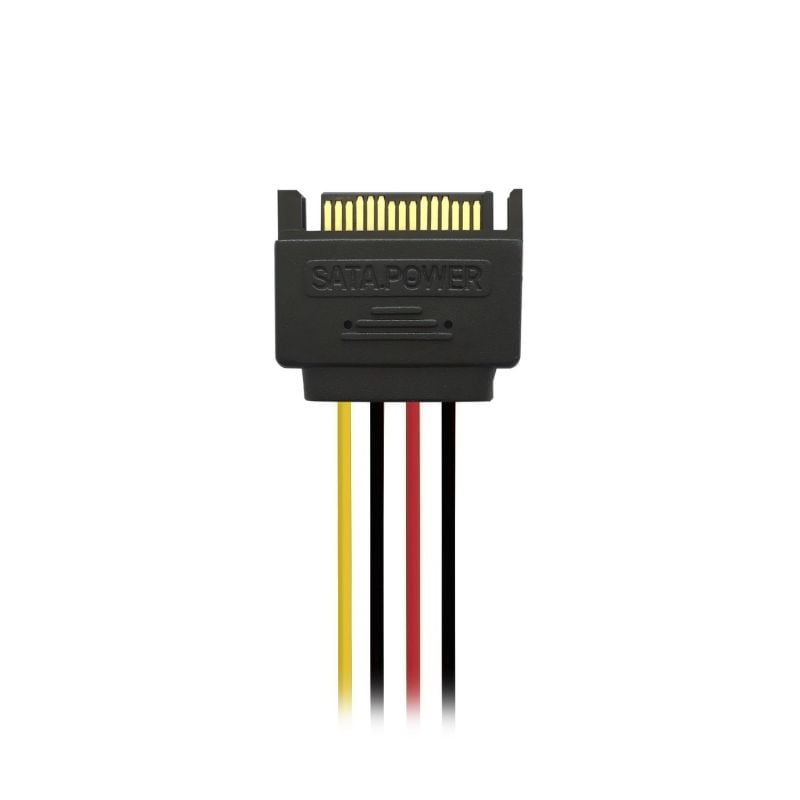 Cabo de Alimentação Aisens A131-0353 / Macho SATA - 2x Fêmea SATA / Até 54W / 20cm / Preto