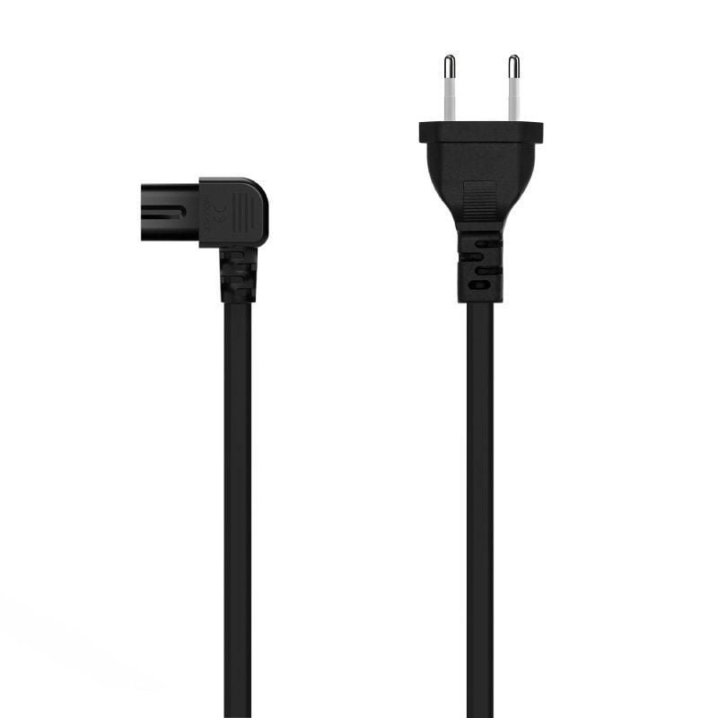 Cabo de Alimentação Form 8 Aisens A132-0598 / CEE7 / 16 Macho - C7 Fêmea / Até 1500W / 1,8m / Preto