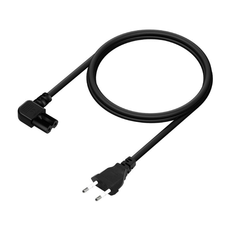 Cabo de Alimentação Form 8 Aisens A132-0598 / CEE7 / 16 Macho - C7 Fêmea / Até 1500W / 1,8m / Preto