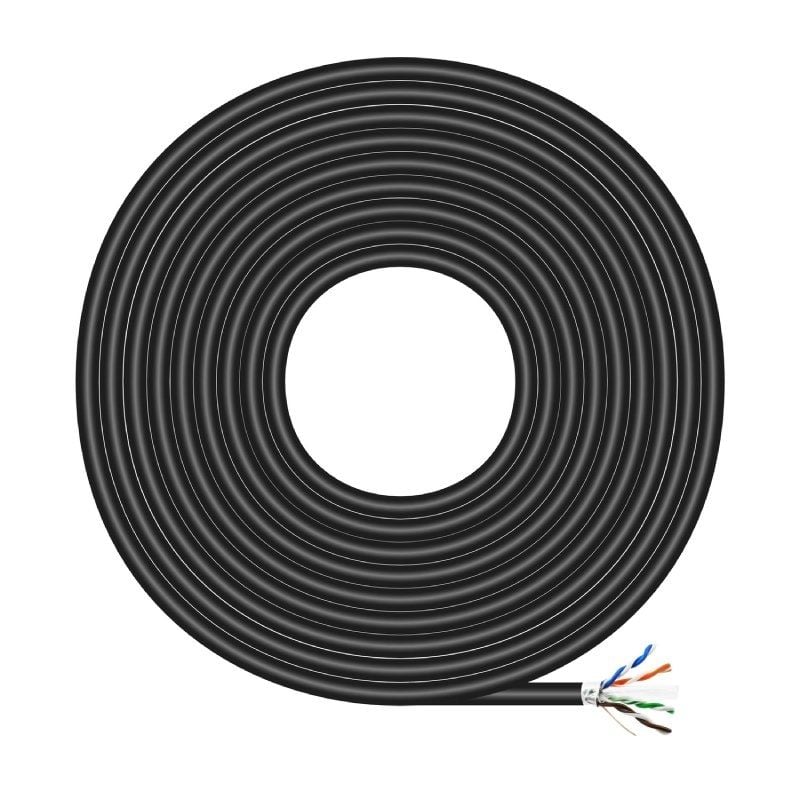 Aisens A135-0674 Cat.6 / 305m / À Prova de Água / Preto / Exterior RJ45 FTP AWG24 Bobina de Cabo