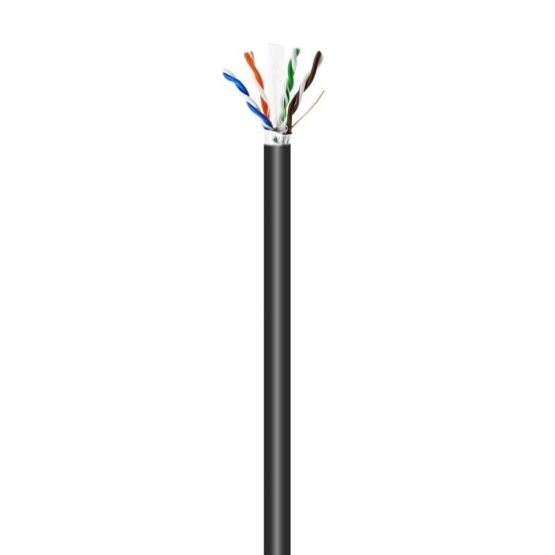 Aisens A135-0674 Cat.6 / 305m / À Prova de Água / Preto / Exterior RJ45 FTP AWG24 Bobina de Cabo