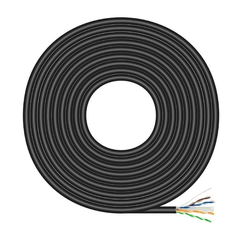Aisens A135-0675 Cat.6 / 100m / À Prova de Água / Preto / Exterior UTP AWG23 RJ45 Cable Coil