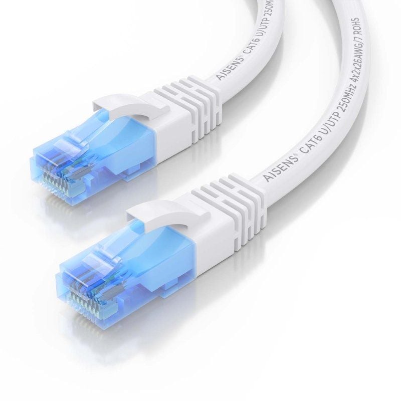 Cabo de Rede RJ45 AWG26 CCA UTP Cabo de Rede Aisens A135-0827 Cat.6 / 15m / Branco