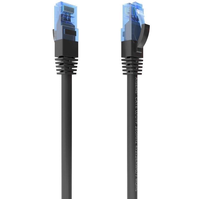 Cabo de Rede RJ45 AWG26 CCA UTP Cabo de Rede Aisens A135-0852 Cat.6 / 20m / Preto