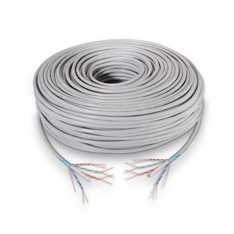 Aisens A136-0281 Bobina de Cabo FTP RJ45 Cat.6 / 100m / Cinzento