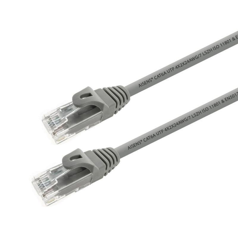 Cabo de Rede RJ45 UTP Aisens A145-0329 Cat.6a / 5m / Cinzento