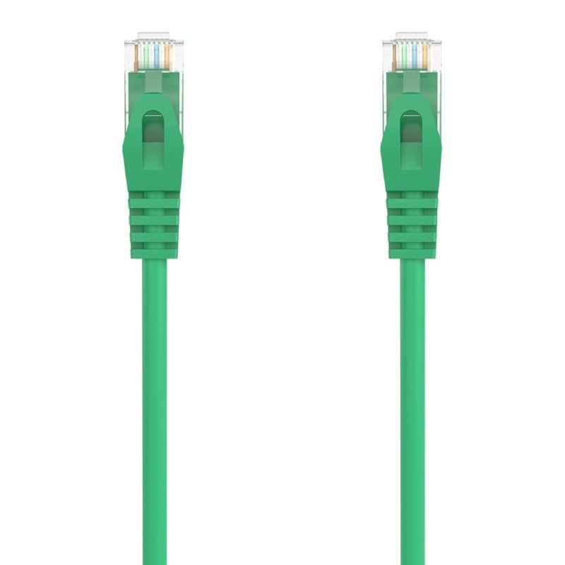Cabo de Rede RJ45 AWG24 UTP Cabo de Rede Aisens A145-0582 Cat.6a / LSZH / 2m / Verde