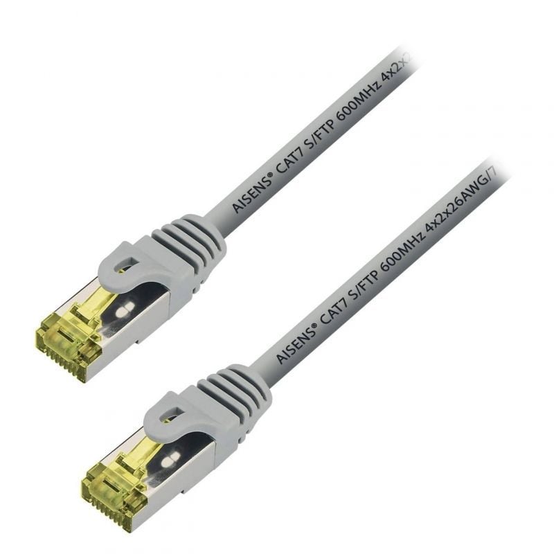 Cabo de Rede RJ45 S / FTP Aisens A146-0333 Cat.7 / 50cm / Cinzento