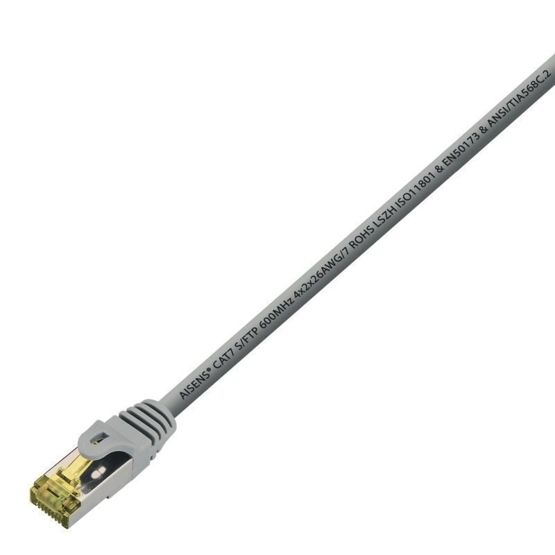 Cabo de Rede RJ45 S / FTP Aisens A146-0337 Cat.7 / 5m / Cinzento
