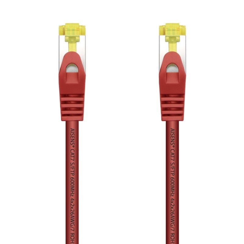 Cabo de Rede RJ45 SFTP Aisens A146-0470 Cat.7 / 1m / Vermelho