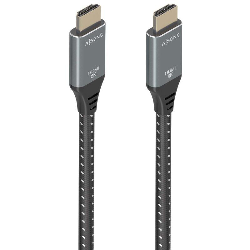 Aisens A150-0876 Cabo HDMI 2.1 8K HDMI / Macho HDMI - Macho HDMI / 5m / Cinzento e Preto