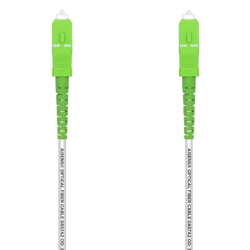 Cabo de Fibra Ótica G657A2 3.0 Aisens A152-0494 / LSZH / 2m / Branco