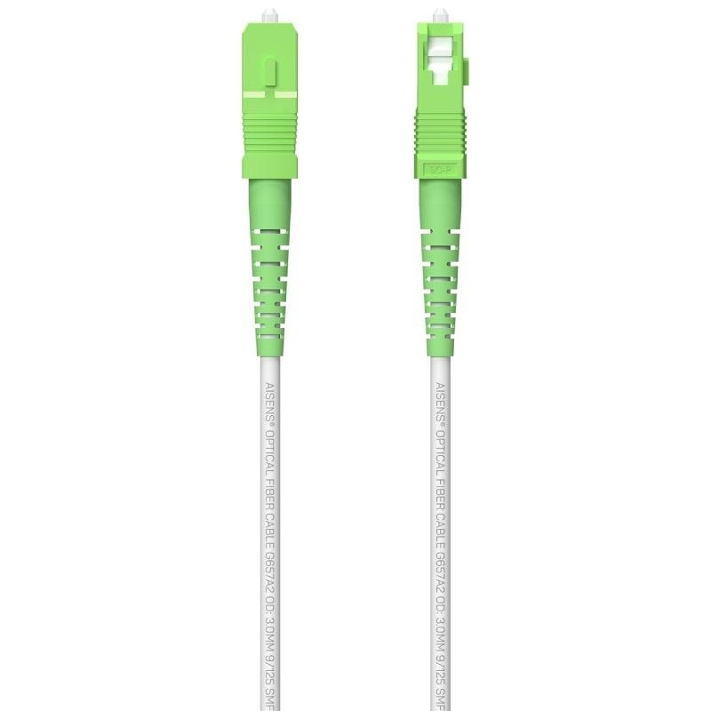 Cabo de Fibra Ótica G657A2 3.0 9 / 125 SMF Aisens A152-0615 / LSZH / 60m / Branco